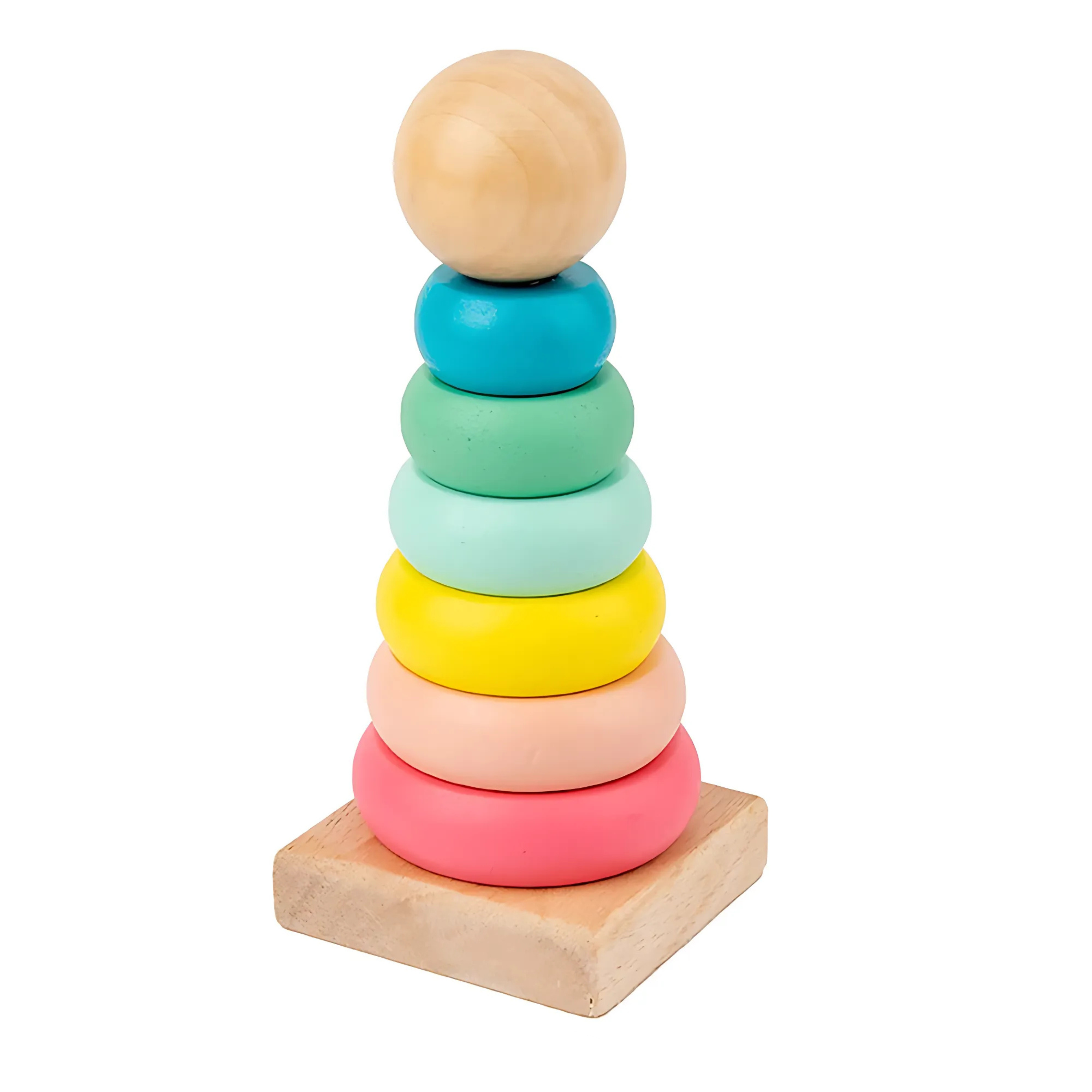 Rainbow Stacker Wooden Ring Educational Toy