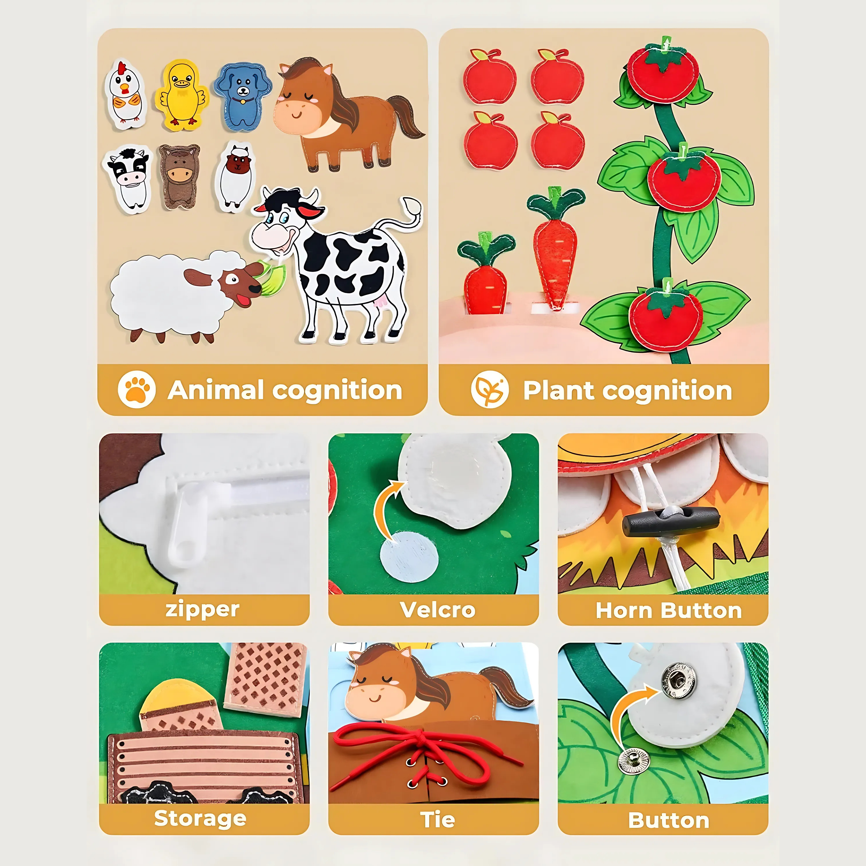 Montessori Farm Busy Board