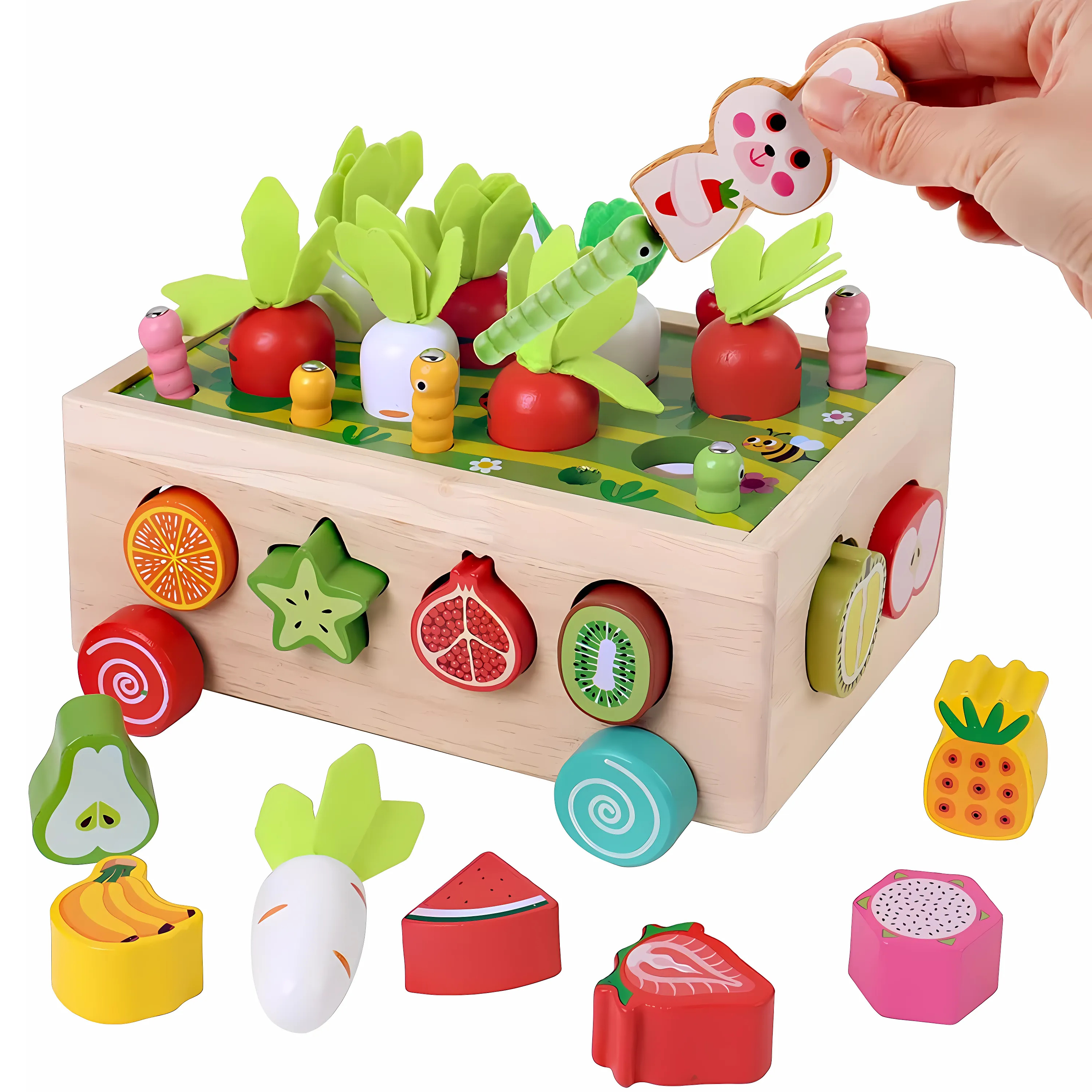 Montessori Toys for 1 Year Baby Pull Carrot Set Game