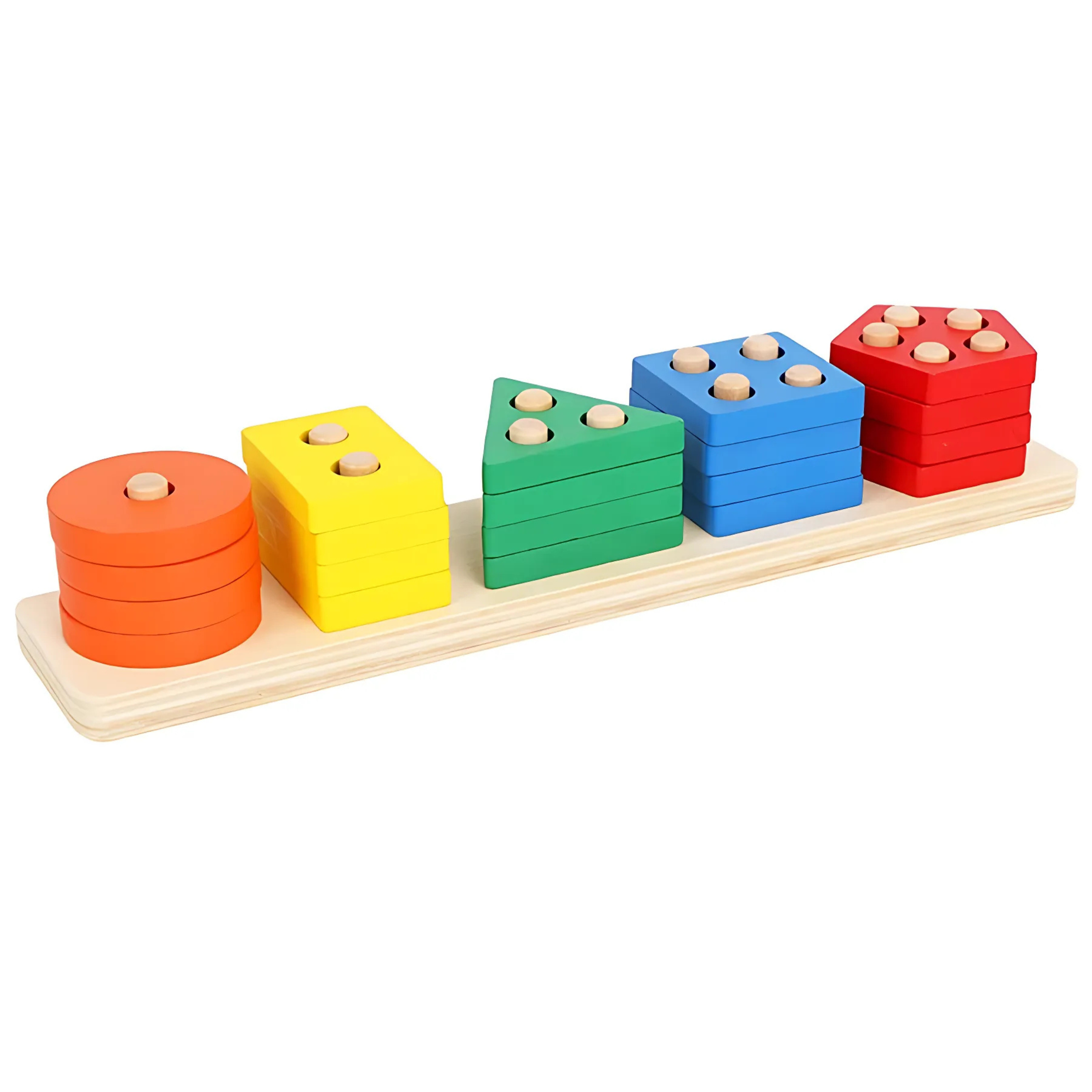 Montessori Wooden Sorting Stacking Toys Puzzle