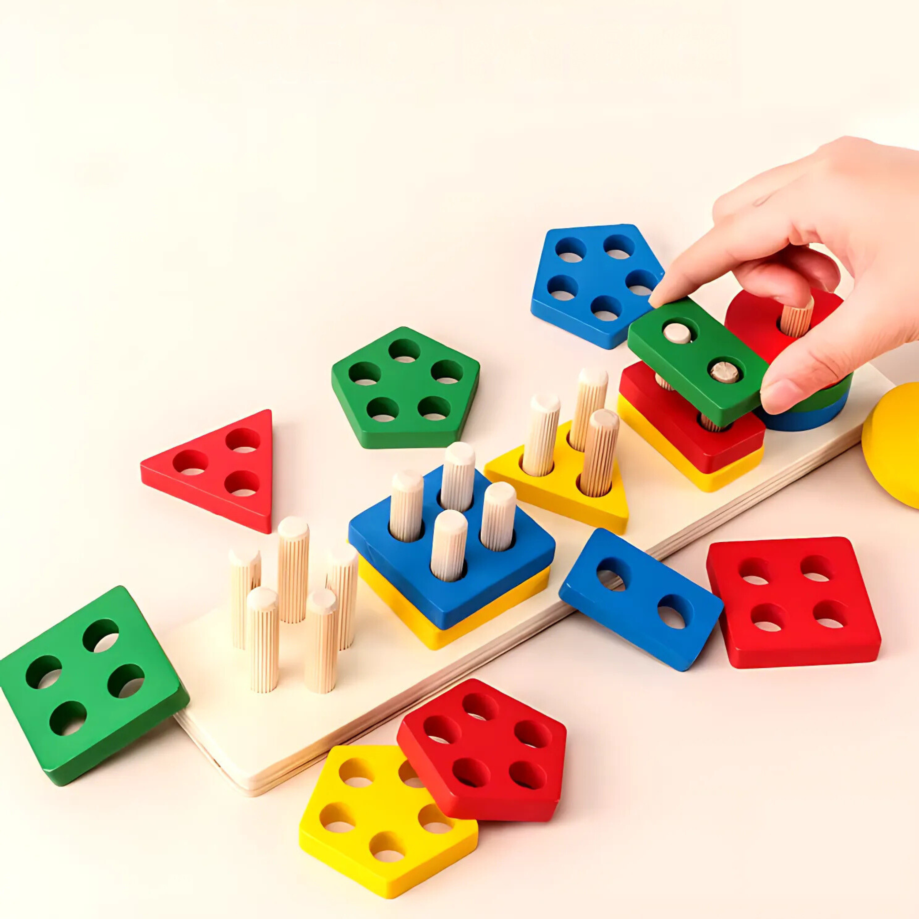 Montessori Wooden Sorting Stacking Toys Puzzle