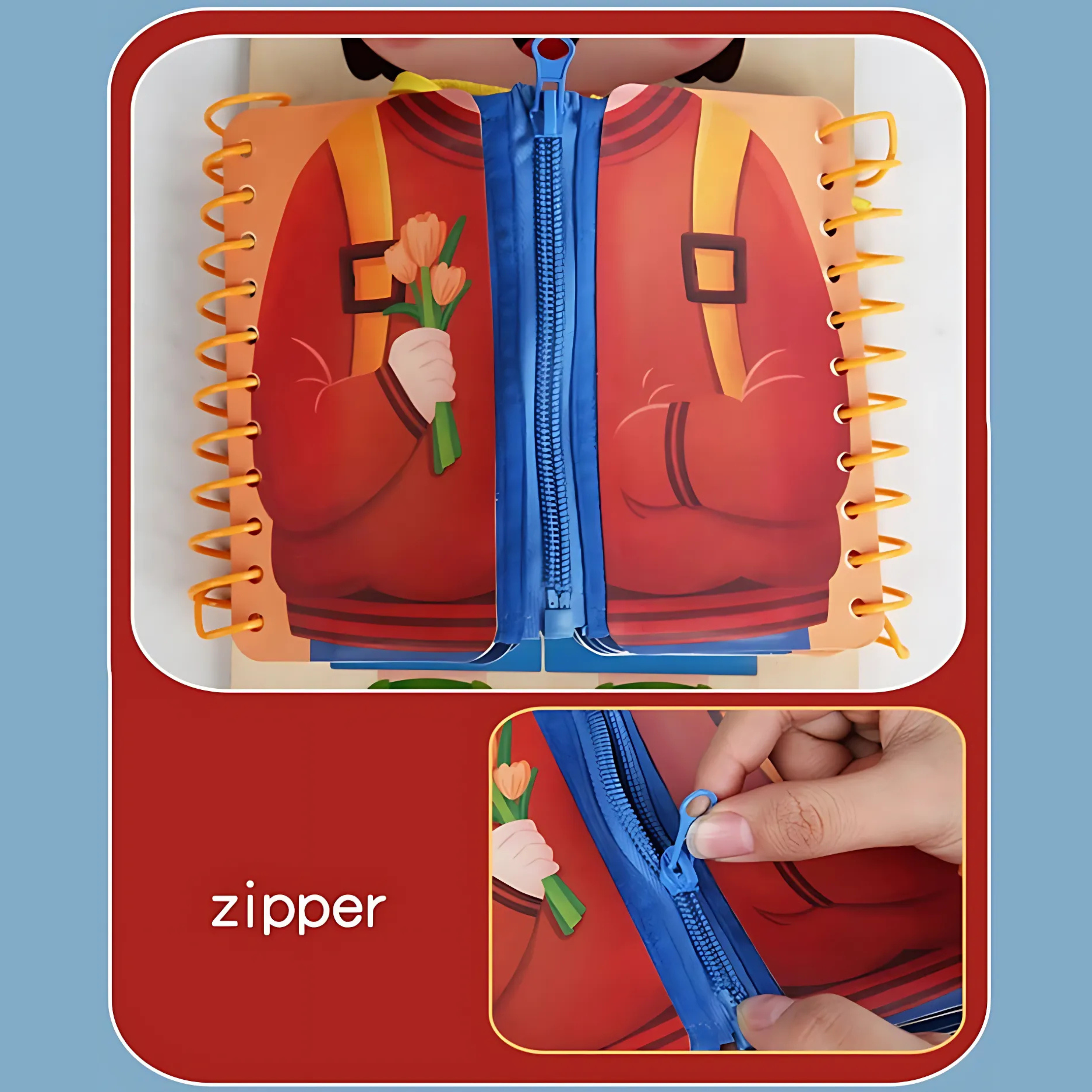 Montessory Tying Clothes Busy Board